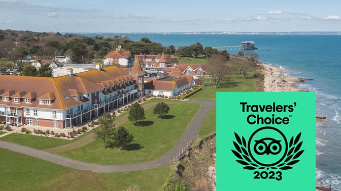 Bembridge Coast Hotel with Tripadvisor Travelers' Choice Award logo for 2023