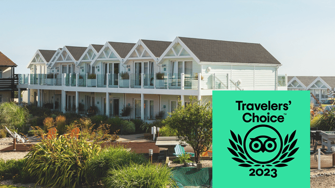 Corton Coastal Village with Tripadvisor Travelers' Choice Award logo for 2023