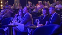 A group of guests enjoying the show in the Theatre at Heythrop Park Hotel