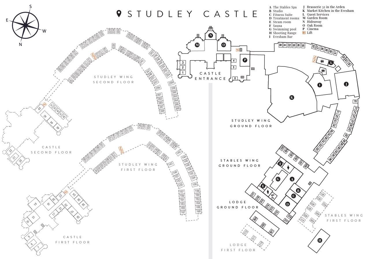Studley Castle Hotel map
