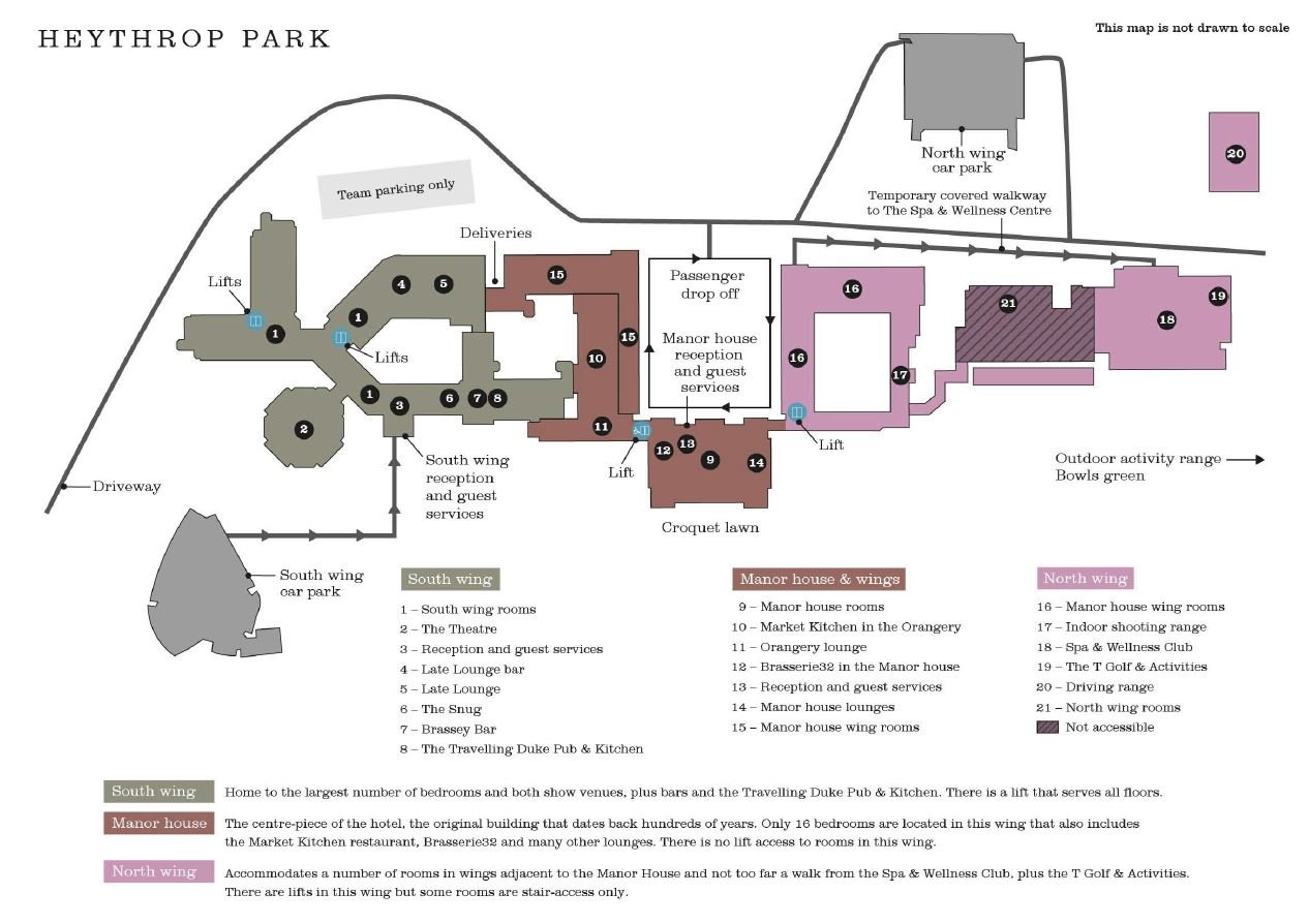 Heythrop Park Hotel map